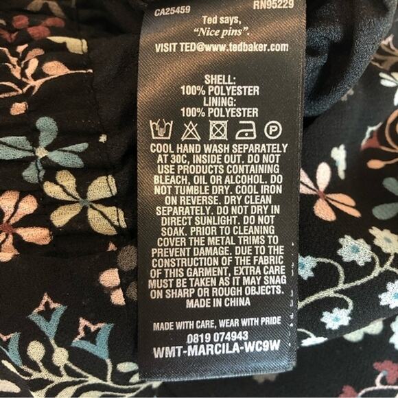 Ted Baker Marcila Hazel High Neck Wide Leg Jumpsuit Office Vacation 0-2 US 1 TB - Picture 14 of 15